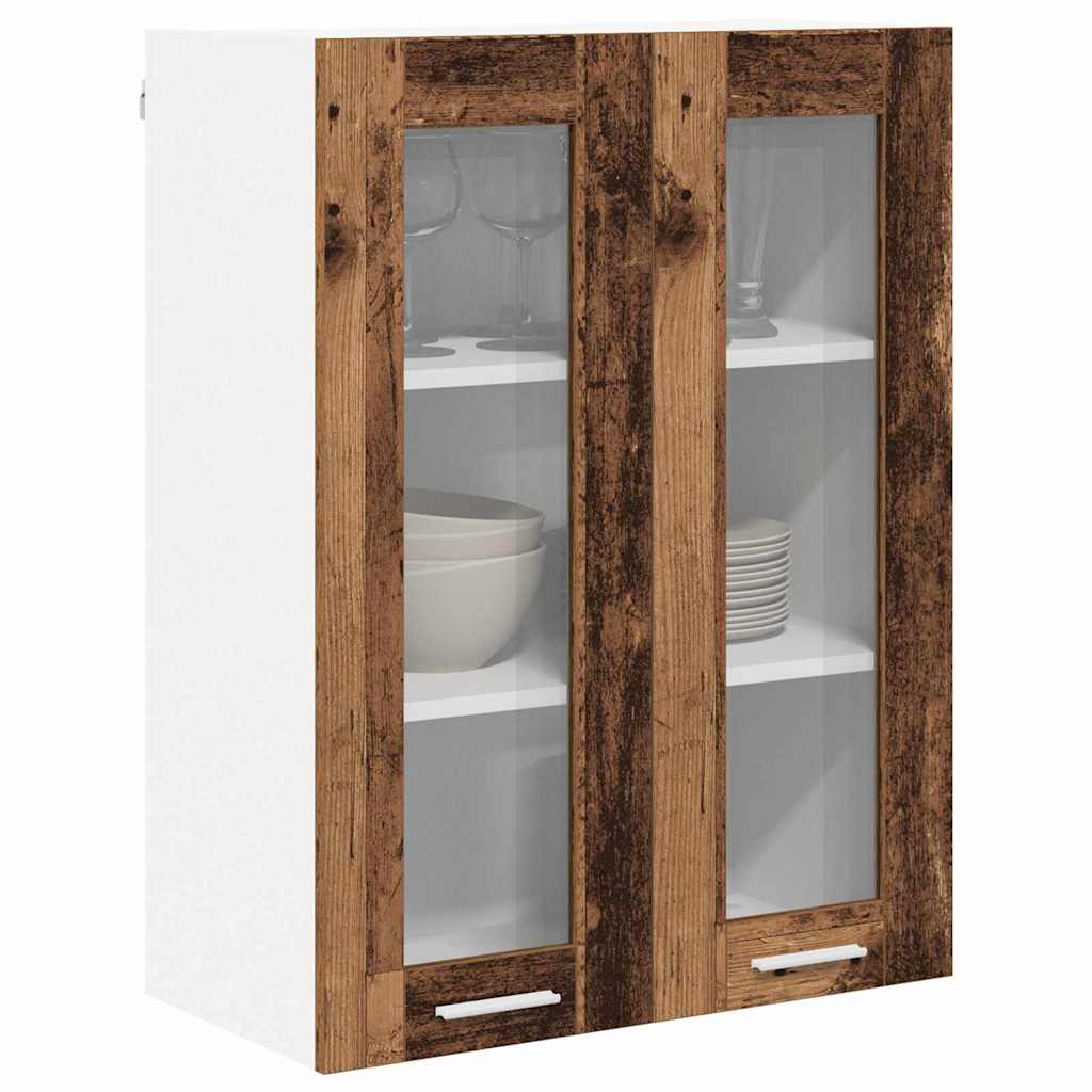 Hangkast met opslag Oudhout 60 x 31 x 80 cm Bewerkt hout is nu te koop bij PeponiXL, paradijselijk wonen!