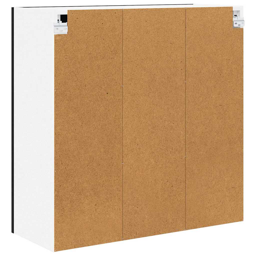 Hangkast met opslag Zwart Eiken 80 x 31 x 80 cm Bewerkt hout is nu te koop bij PeponiXL, paradijselijk wonen!