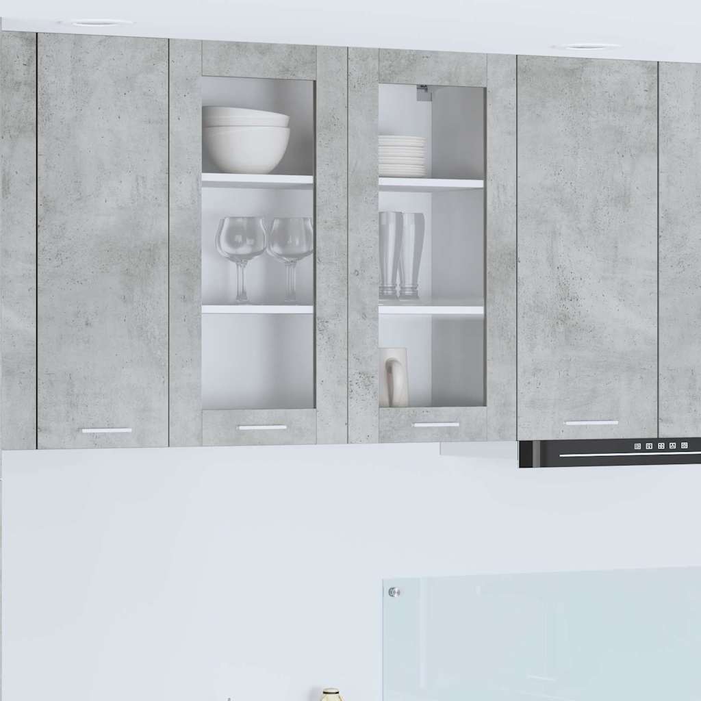 Hangkast met opslag Beton Grijs 80 x 31 x 80 cm Bewerkt hout is nu te koop bij PeponiXL, paradijselijk wonen!