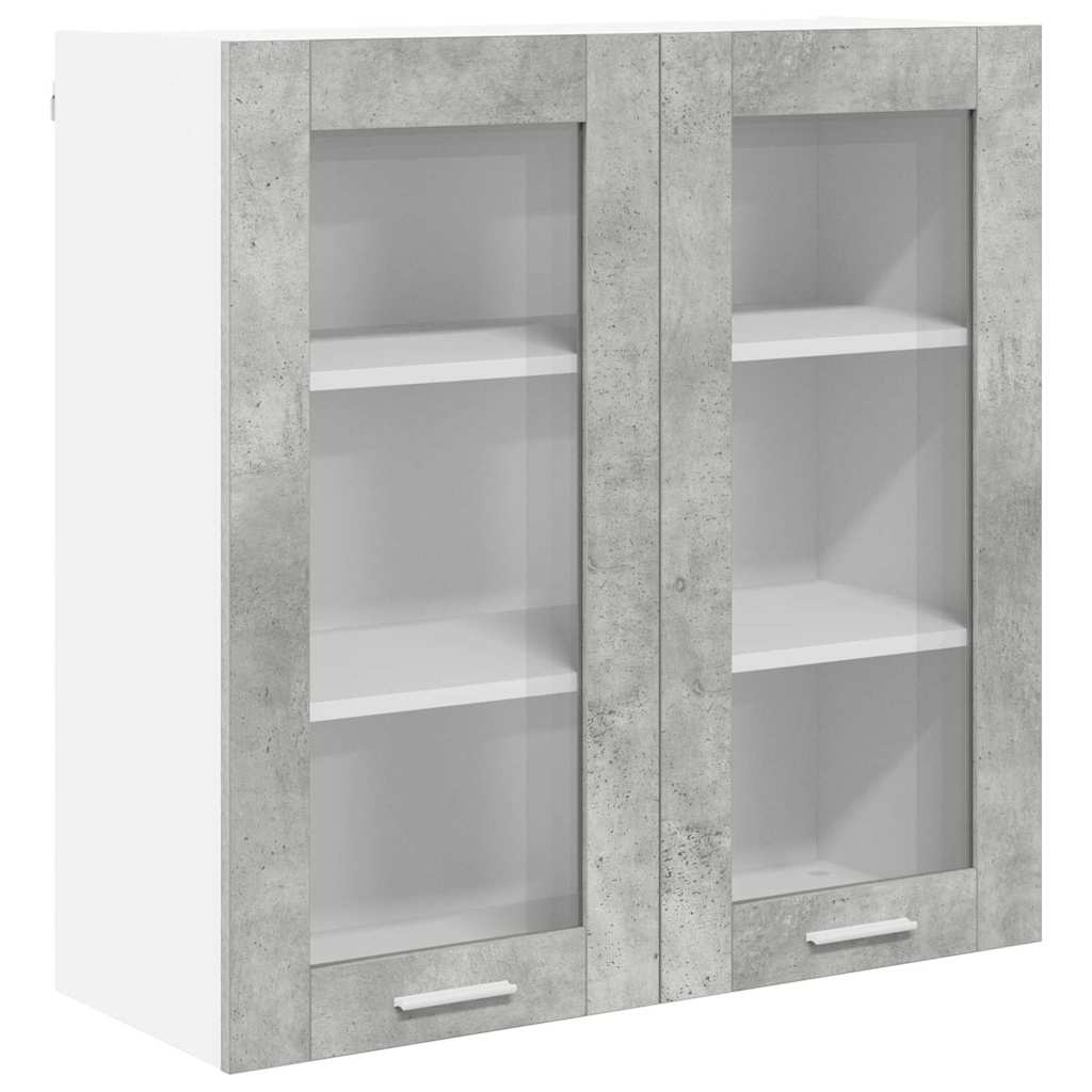 Hangkast met opslag Beton Grijs 80 x 31 x 80 cm Bewerkt hout is nu te koop bij PeponiXL, paradijselijk wonen!