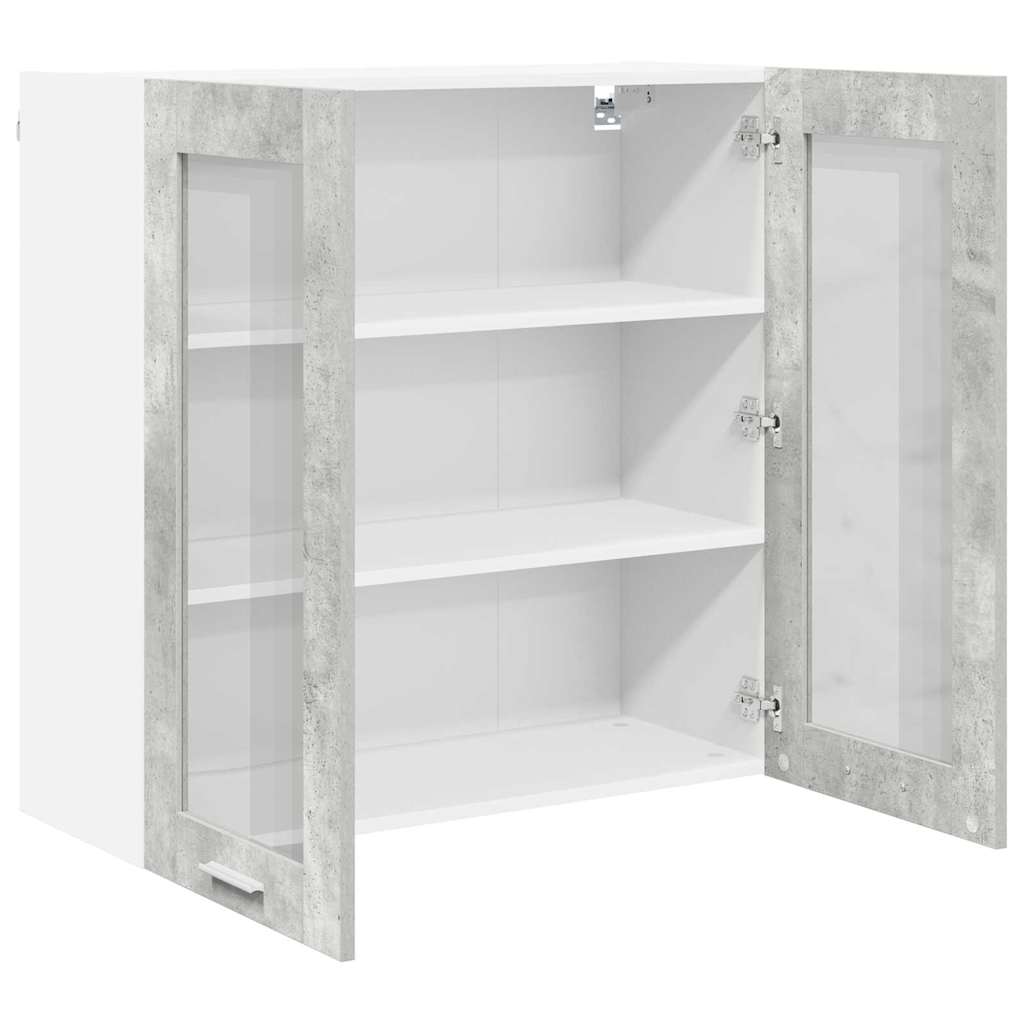 Hangkast met opslag Beton Grijs 80 x 31 x 80 cm Bewerkt hout is nu te koop bij PeponiXL, paradijselijk wonen!