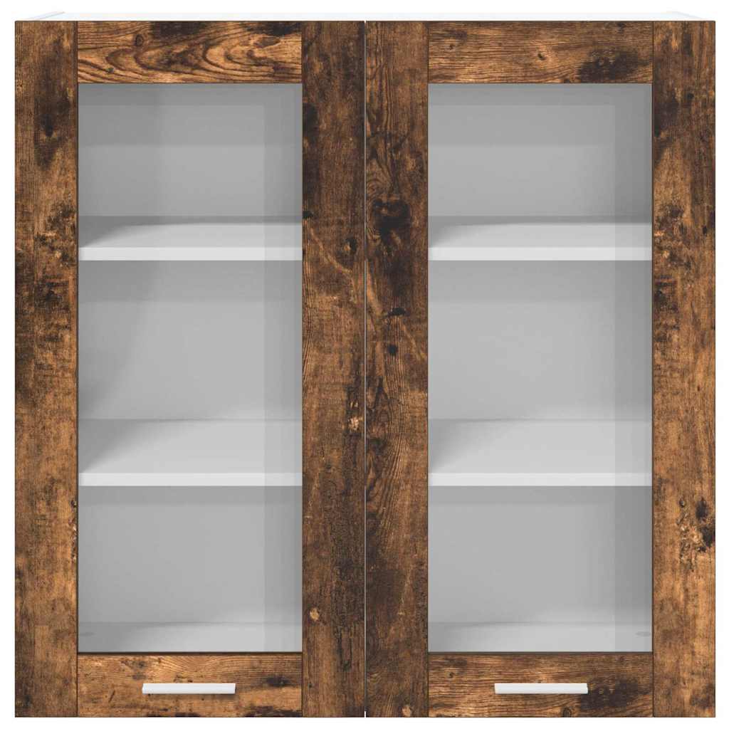 Hangkast met opslag Gerookt eiken 80 x 31 x 80 cm Bewerkt hout is nu te koop bij PeponiXL, paradijselijk wonen!