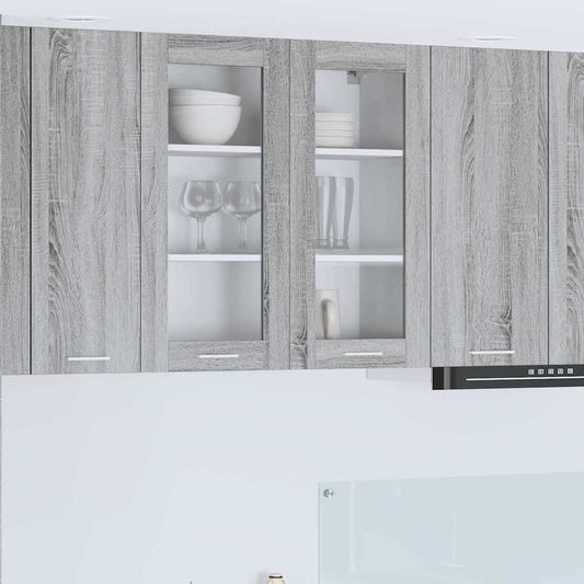 Hangkast met opslag Grijs Sonoma 80 x 31 x 80 cm Bewerkt hout is nu te koop bij PeponiXL, paradijselijk wonen!