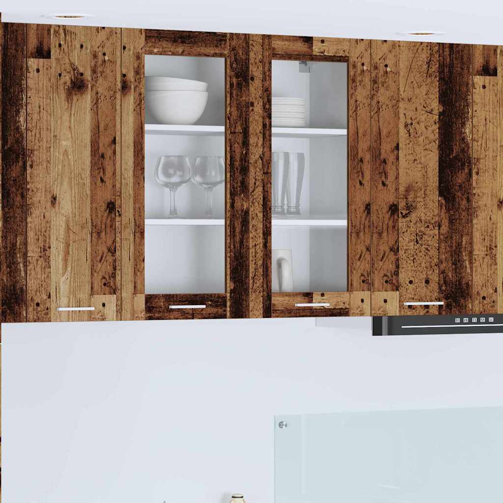 Hangkast met opslag Oudhout 80 x 31 x 80 cm Bewerkt hout is nu te koop bij PeponiXL, paradijselijk wonen!