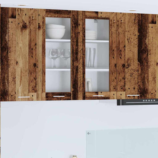 Hangkast met opslag Oudhout 80 x 31 x 80 cm Bewerkt hout is nu te koop bij PeponiXL, paradijselijk wonen!