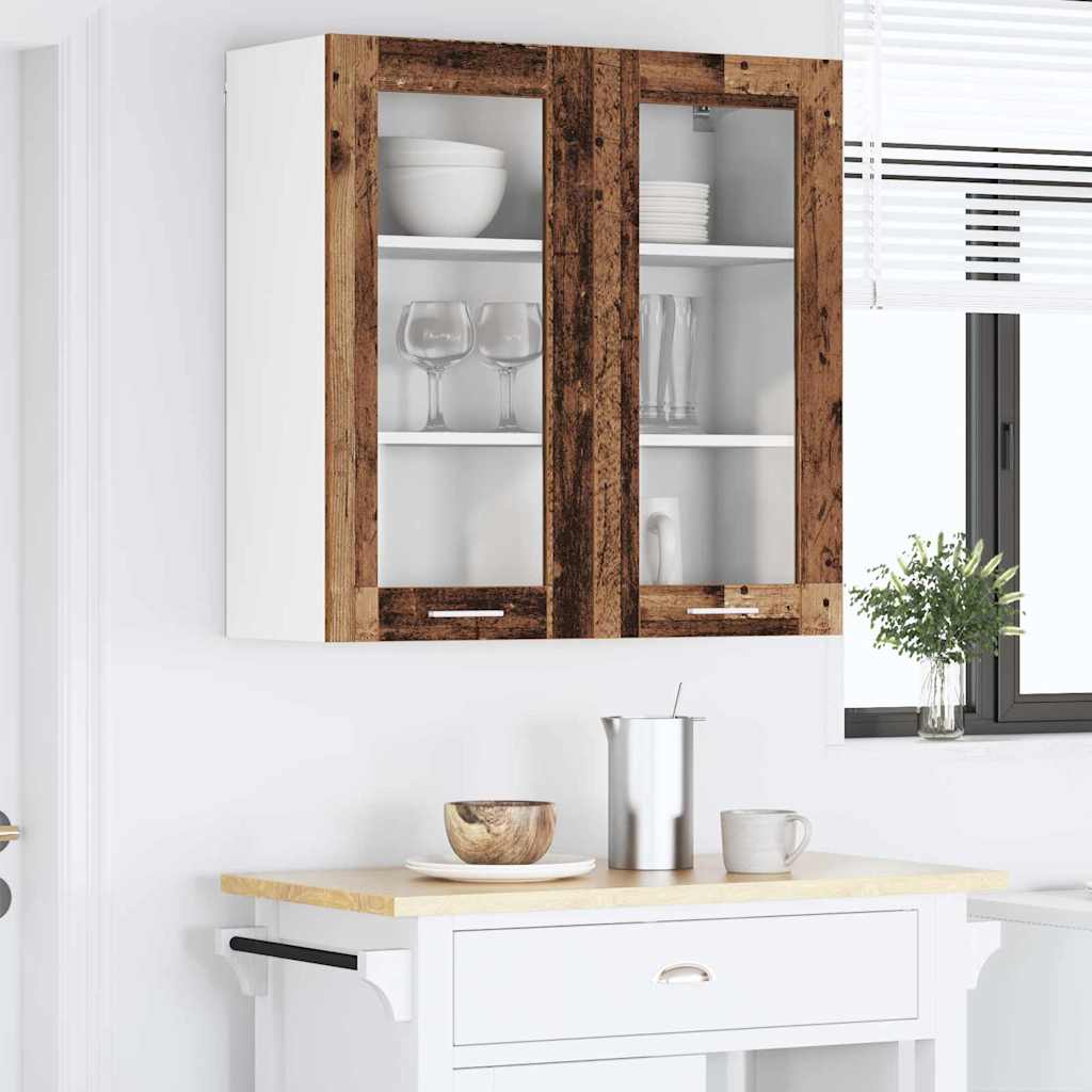 Hangkast met opslag Oudhout 80 x 31 x 80 cm Bewerkt hout is nu te koop bij PeponiXL, paradijselijk wonen!