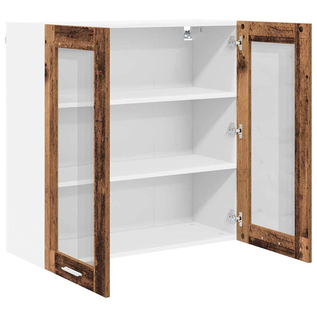Hangkast met opslag Oudhout 80 x 31 x 80 cm Bewerkt hout is nu te koop bij PeponiXL, paradijselijk wonen!