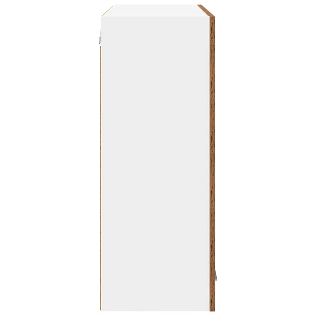 Hangkast met opslag Oudhout 80 x 31 x 80 cm Bewerkt hout is nu te koop bij PeponiXL, paradijselijk wonen!