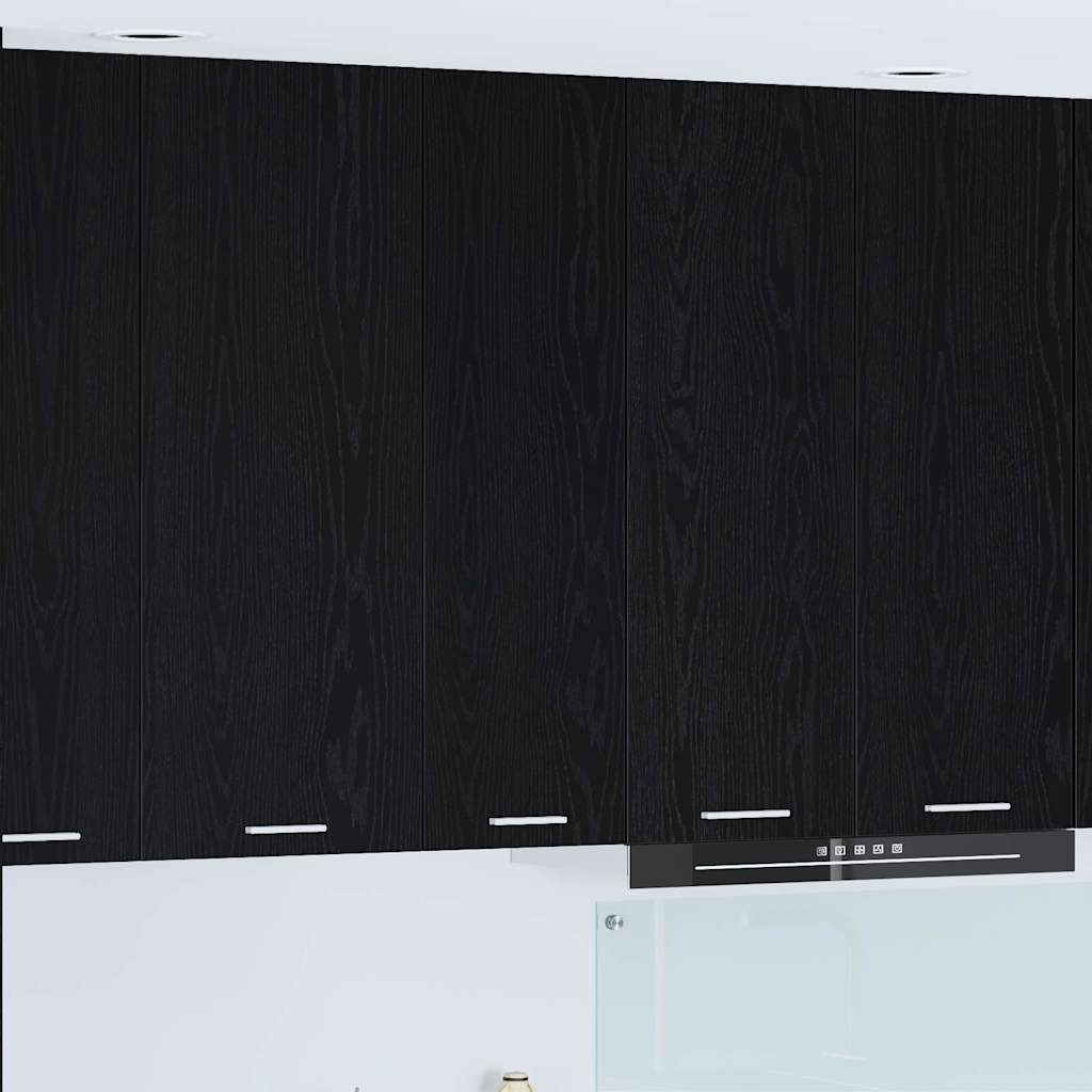 Hangkast met opslag Zwart Eiken 30 x 31 x 100 cm Bewerkt hout is nu te koop bij PeponiXL, paradijselijk wonen!