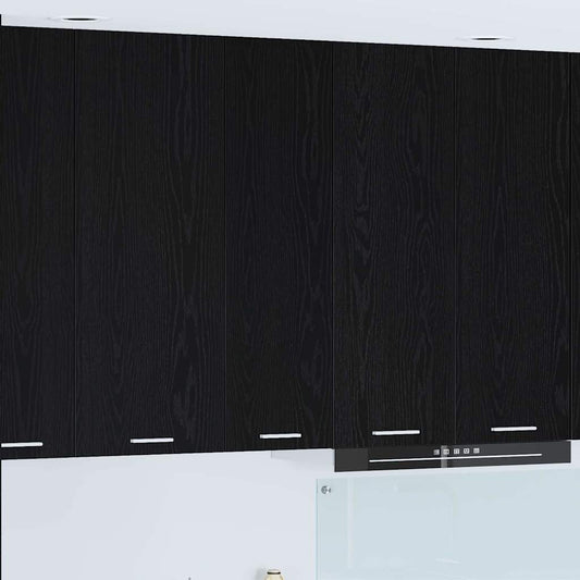 Hangkast met opslag Zwart Eiken 30 x 31 x 100 cm Bewerkt hout is nu te koop bij PeponiXL, paradijselijk wonen!