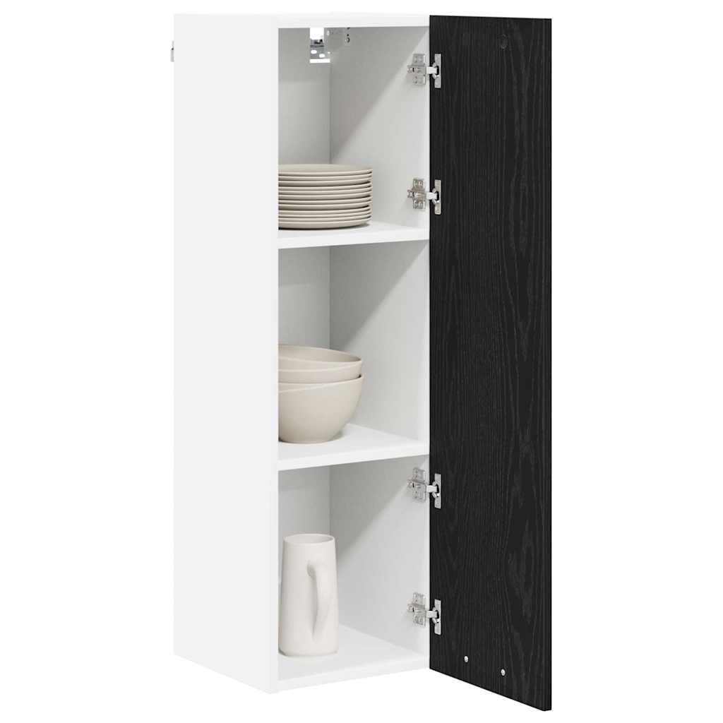 Hangkast met opslag Zwart Eiken 30 x 31 x 100 cm Bewerkt hout is nu te koop bij PeponiXL, paradijselijk wonen!