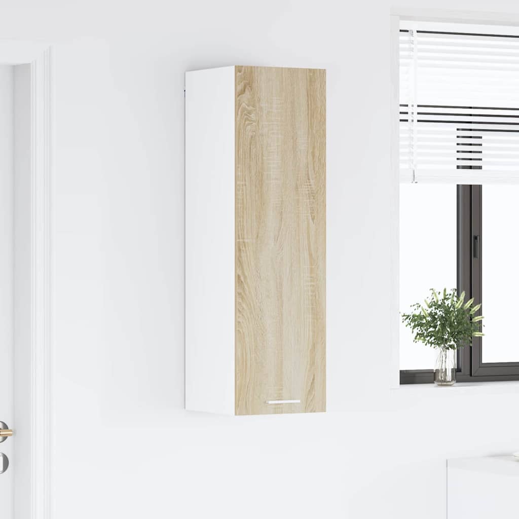 Hangkast met opslag Sonoma Eiken 30 x 31 x 100 cm Bewerkt hout is nu te koop bij PeponiXL, paradijselijk wonen!