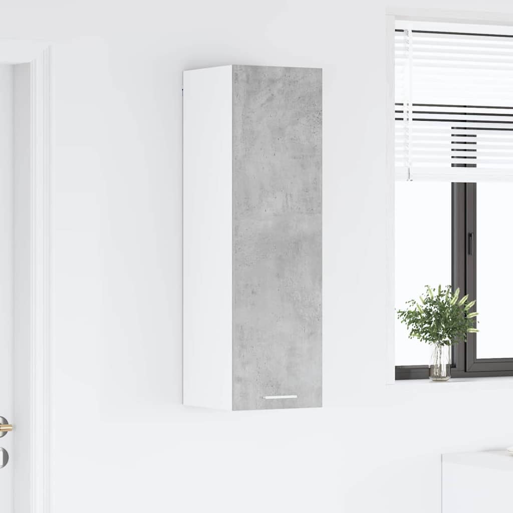 Hangkast met opslag Beton Grijs 30 x 31 x 100 cm Bewerkt hout is nu te koop bij PeponiXL, paradijselijk wonen!