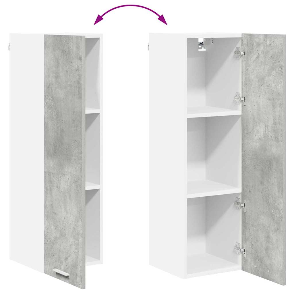 Hangkast met opslag Beton Grijs 30 x 31 x 100 cm Bewerkt hout is nu te koop bij PeponiXL, paradijselijk wonen!