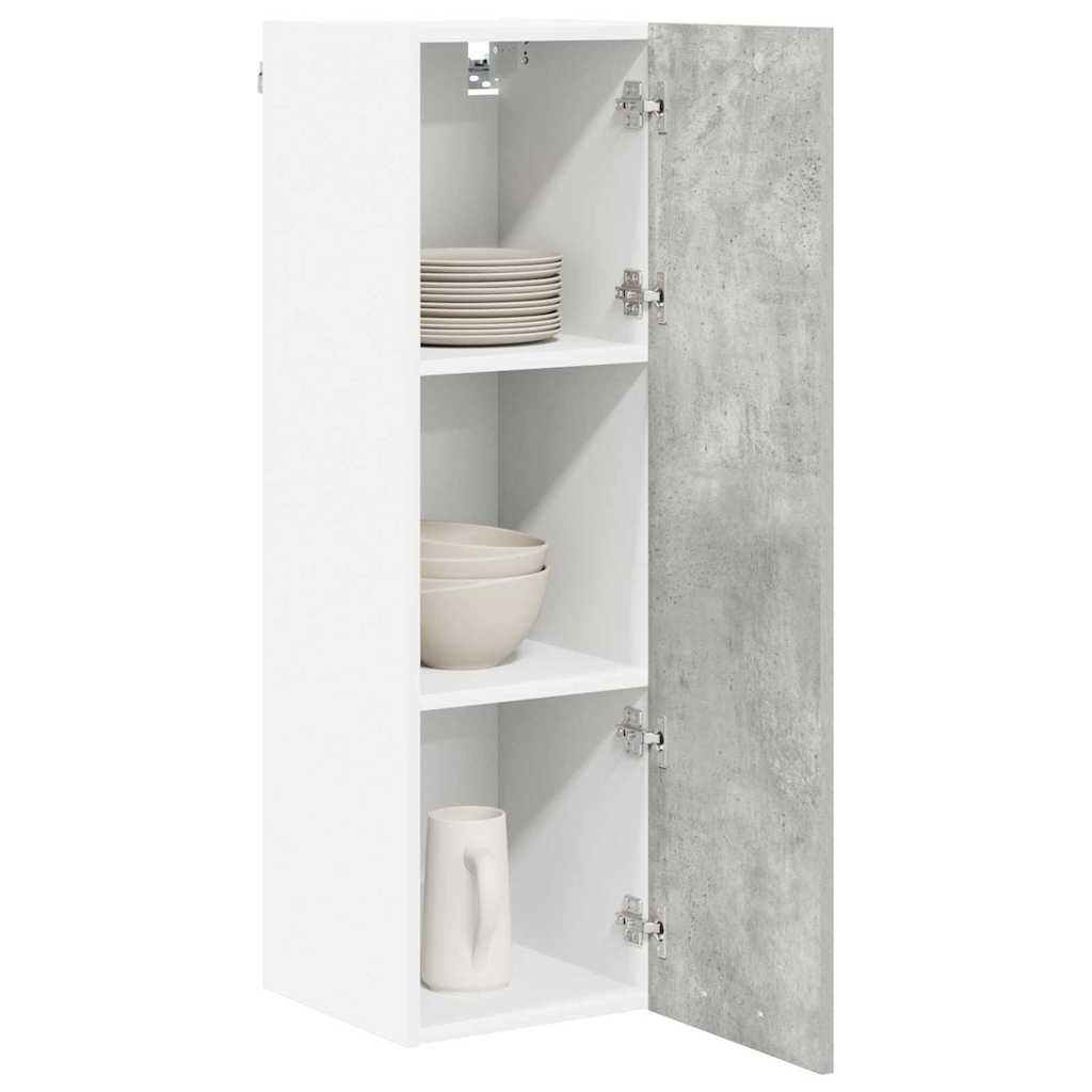 Hangkast met opslag Beton Grijs 30 x 31 x 100 cm Bewerkt hout is nu te koop bij PeponiXL, paradijselijk wonen!