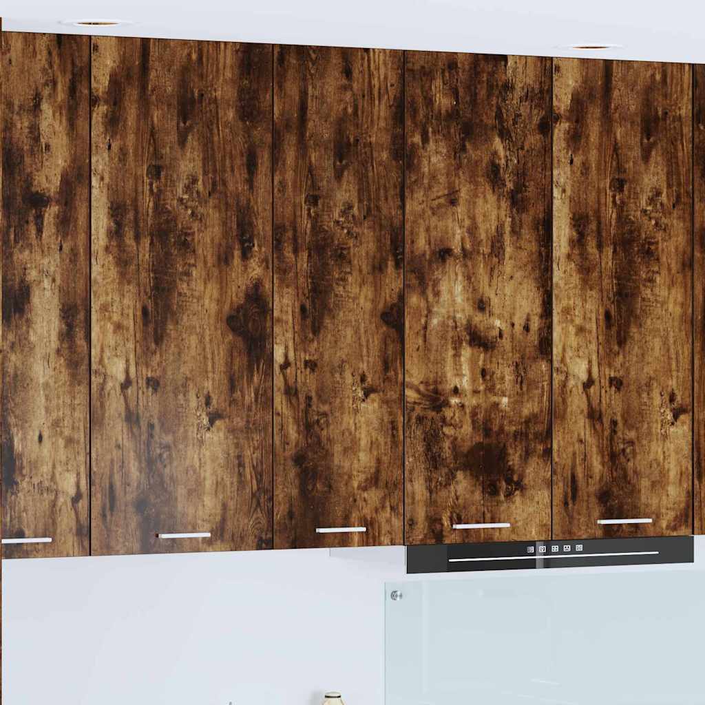 Hangkast met opslag Gerookt eiken 30 x 31 x 100 cm Bewerkt hout is nu te koop bij PeponiXL, paradijselijk wonen!
