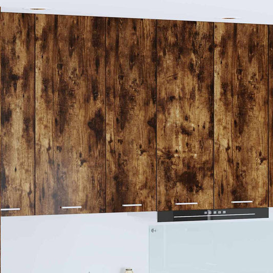 Hangkast met opslag Gerookt eiken 30 x 31 x 100 cm Bewerkt hout is nu te koop bij PeponiXL, paradijselijk wonen!