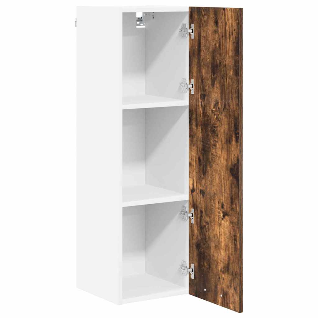 Hangkast met opslag Gerookt eiken 30 x 31 x 100 cm Bewerkt hout is nu te koop bij PeponiXL, paradijselijk wonen!