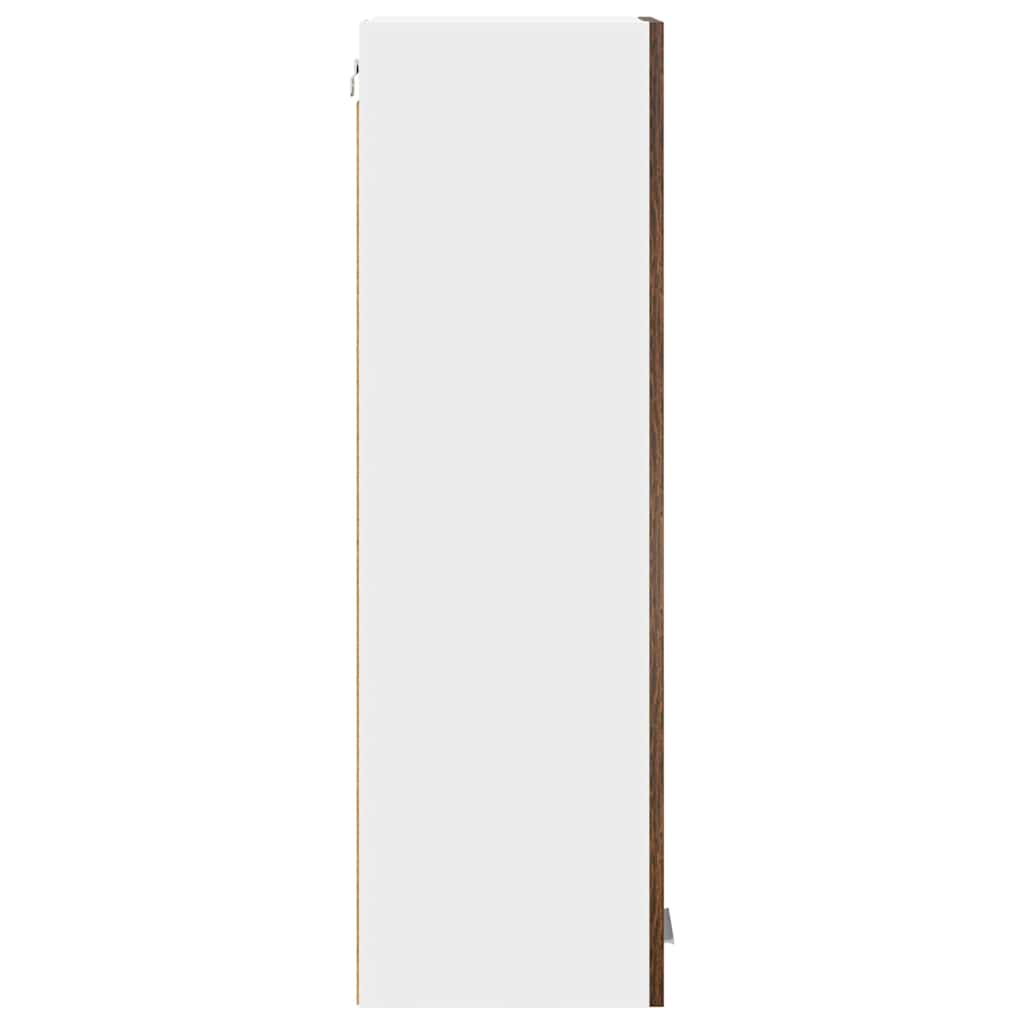 Hangkast met opslag Gerookt eiken 30 x 31 x 100 cm Bewerkt hout is nu te koop bij PeponiXL, paradijselijk wonen!