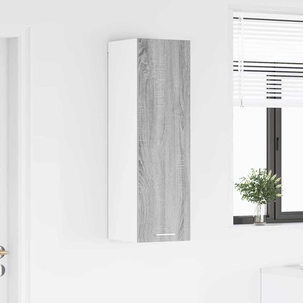 Hangkast met opslag Grijs Sonoma 30 x 31 x 100 cm Bewerkt hout is nu te koop bij PeponiXL, paradijselijk wonen!