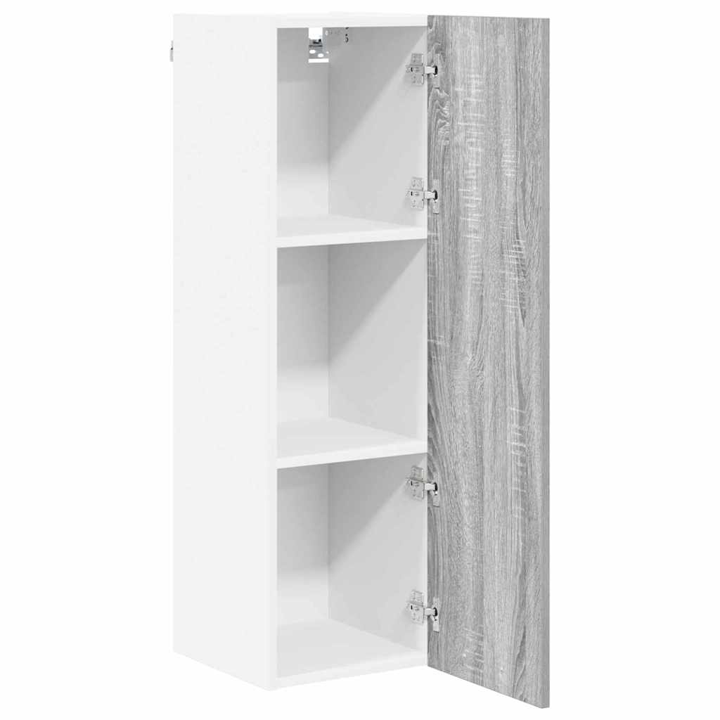 Hangkast met opslag Grijs Sonoma 30 x 31 x 100 cm Bewerkt hout is nu te koop bij PeponiXL, paradijselijk wonen!