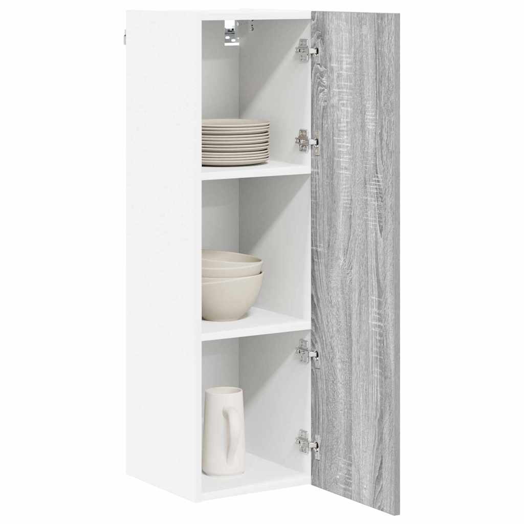 Hangkast met opslag Grijs Sonoma 30 x 31 x 100 cm Bewerkt hout is nu te koop bij PeponiXL, paradijselijk wonen!