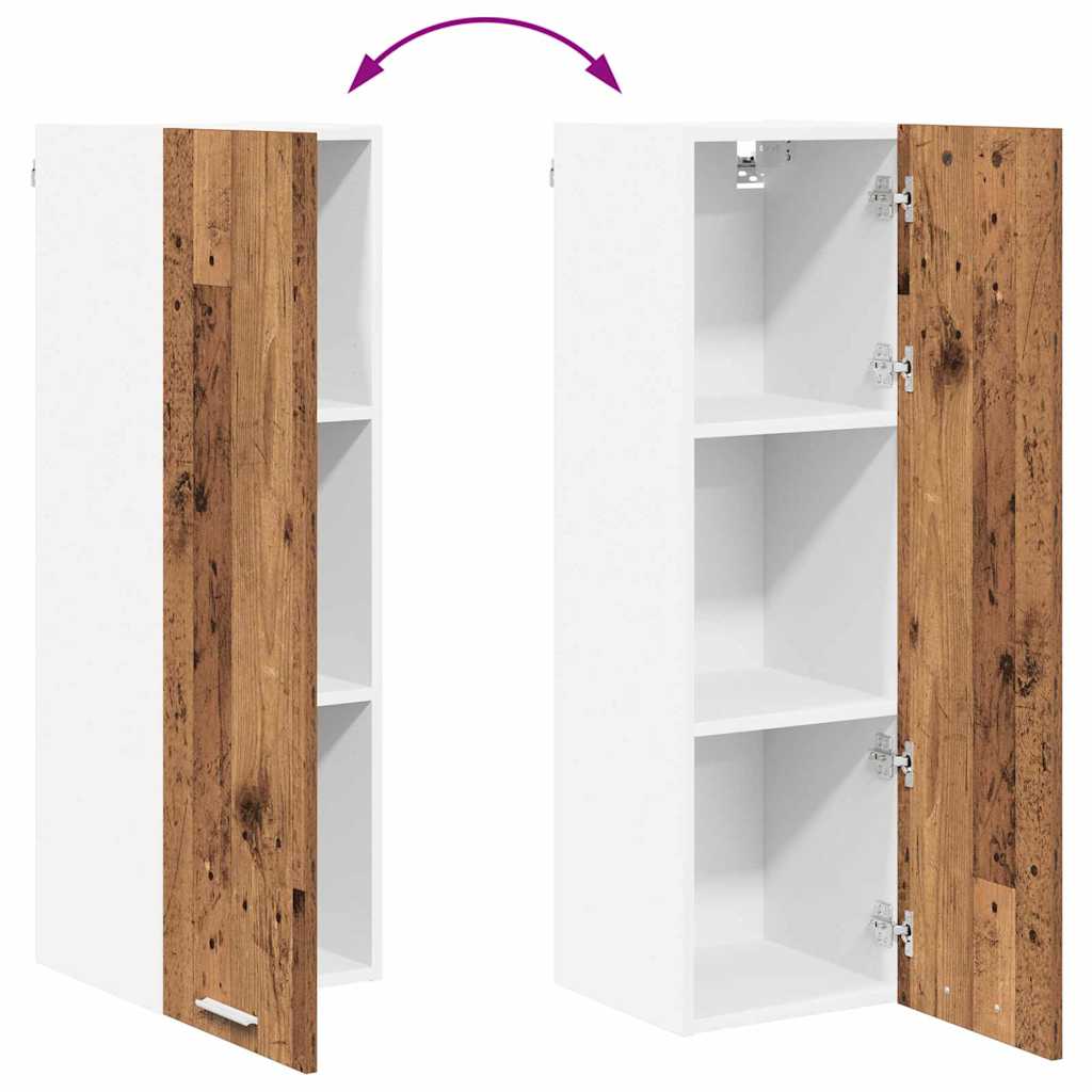 Hangkast met opslag Oudhout 30 x 31 x 100 cm Bewerkt hout is nu te koop bij PeponiXL, paradijselijk wonen!