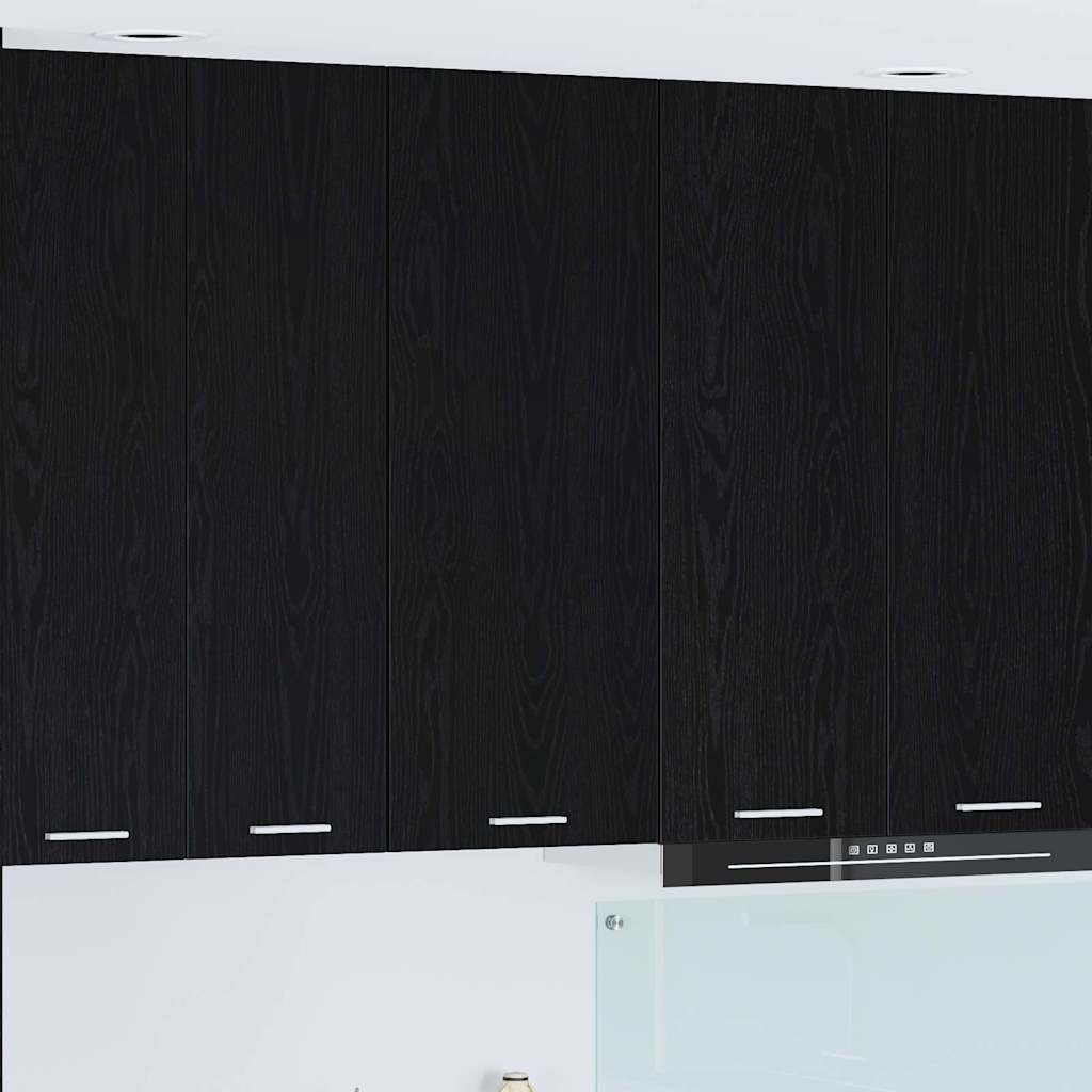 Hangkast met opslag Zwart Eiken 40 x 31 x 100 cm Bewerkt hout is nu te koop bij PeponiXL, paradijselijk wonen!