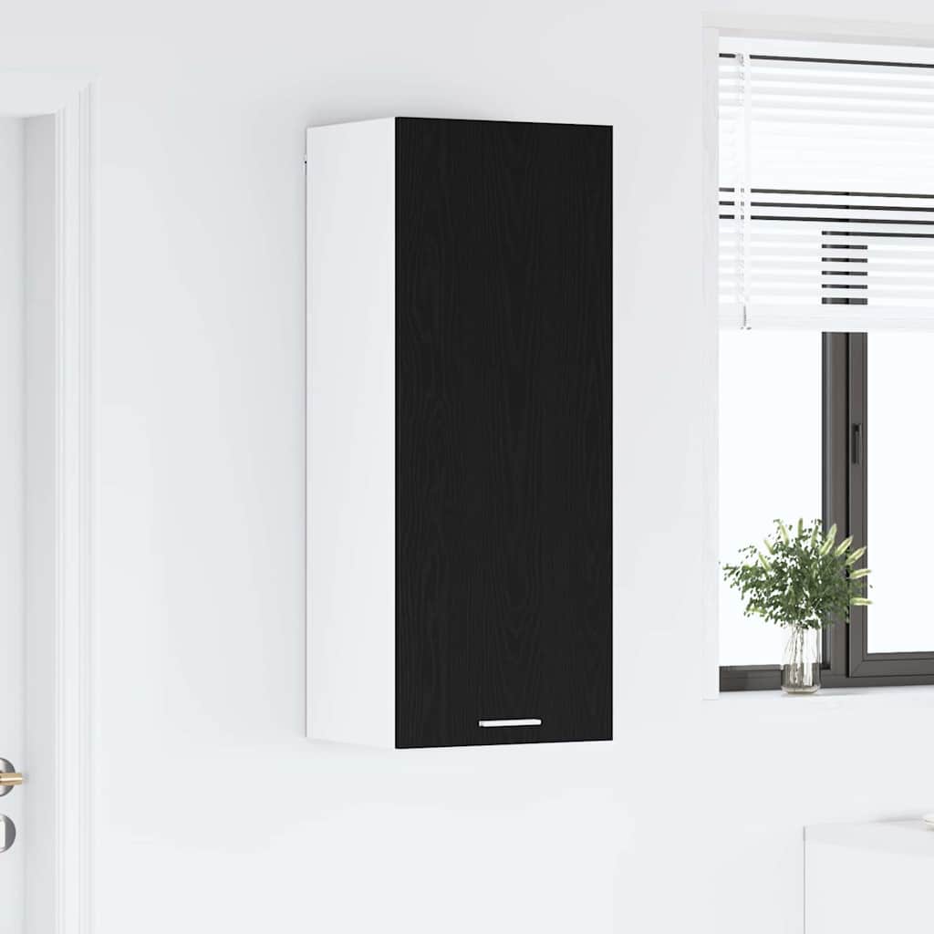 Hangkast met opslag Zwart Eiken 40 x 31 x 100 cm Bewerkt hout is nu te koop bij PeponiXL, paradijselijk wonen!