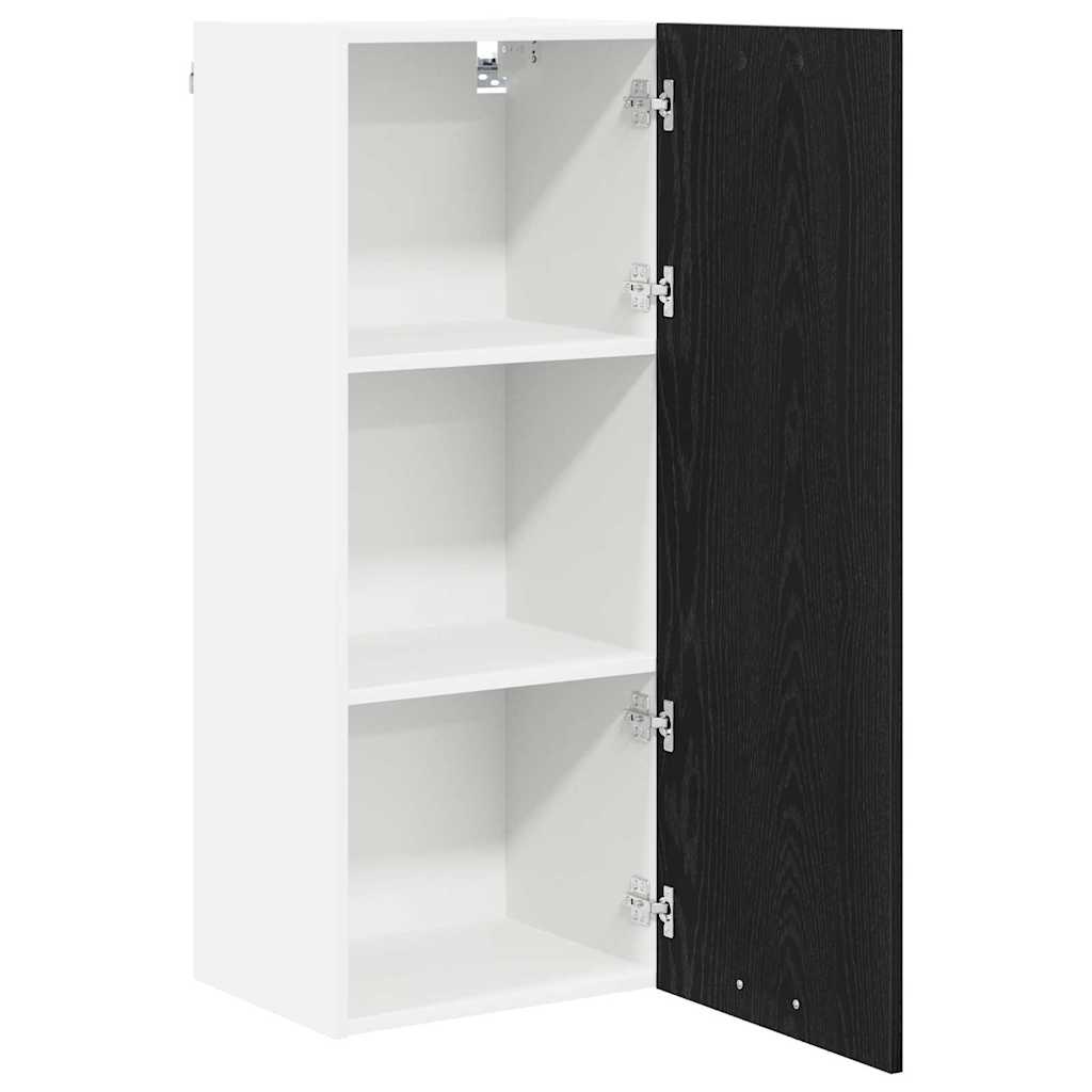 Hangkast met opslag Zwart Eiken 40 x 31 x 100 cm Bewerkt hout is nu te koop bij PeponiXL, paradijselijk wonen!