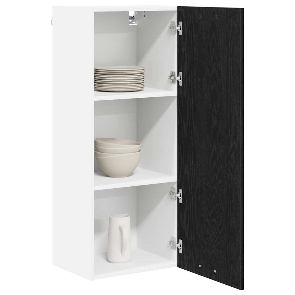 Hangkast met opslag Zwart Eiken 40 x 31 x 100 cm Bewerkt hout is nu te koop bij PeponiXL, paradijselijk wonen!