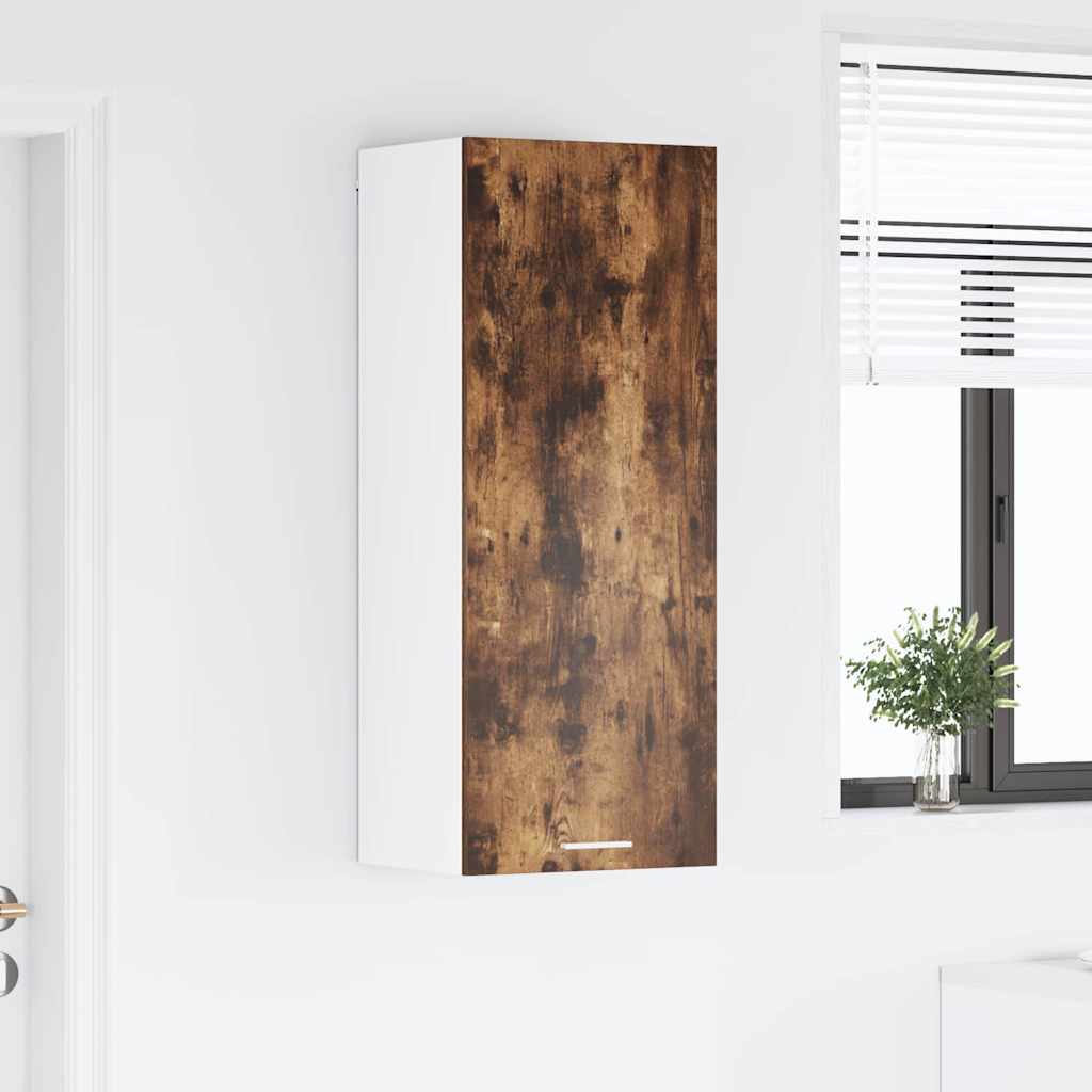 Hangkast met opslag Gerookt eiken 40 x 31 x 100 cm Bewerkt hout is nu te koop bij PeponiXL, paradijselijk wonen!