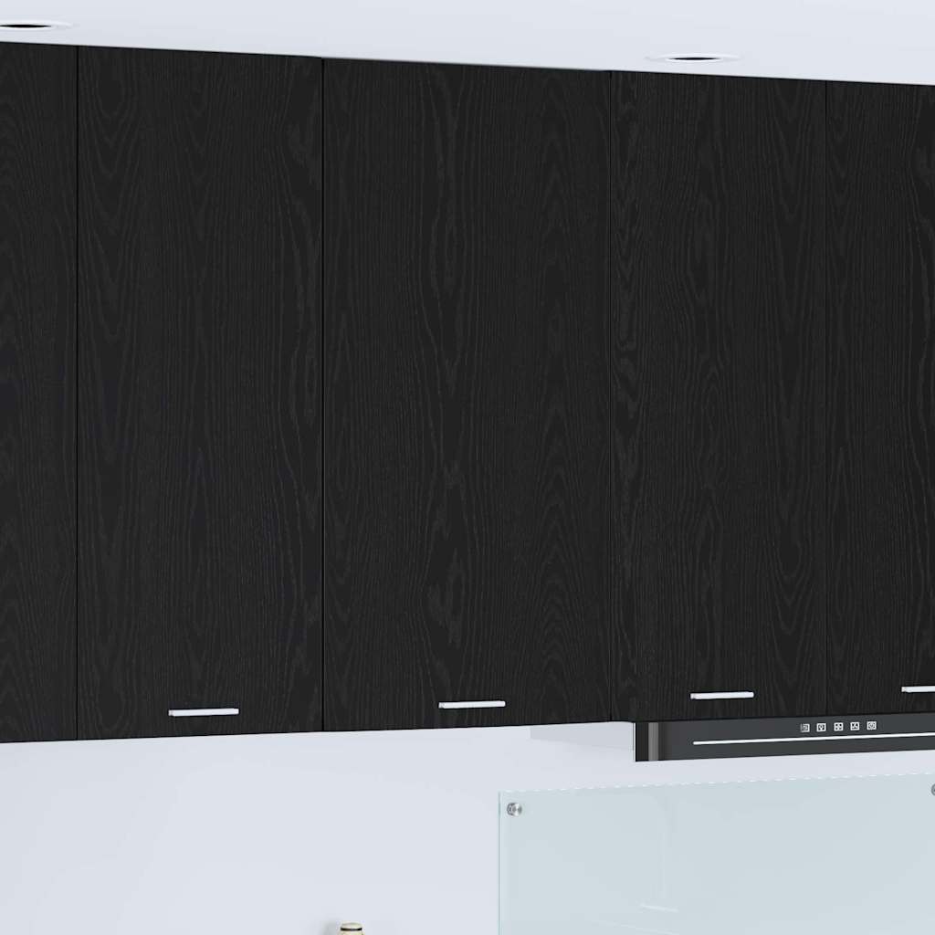 Hangkast Zwarte Eik en Wit 50 x 31 x 100 cm Bewerkt hout is nu te koop bij PeponiXL, paradijselijk wonen!