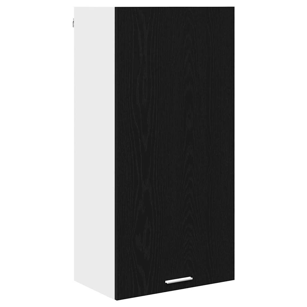 Hangkast Zwarte Eik en Wit 50 x 31 x 100 cm Bewerkt hout is nu te koop bij PeponiXL, paradijselijk wonen!