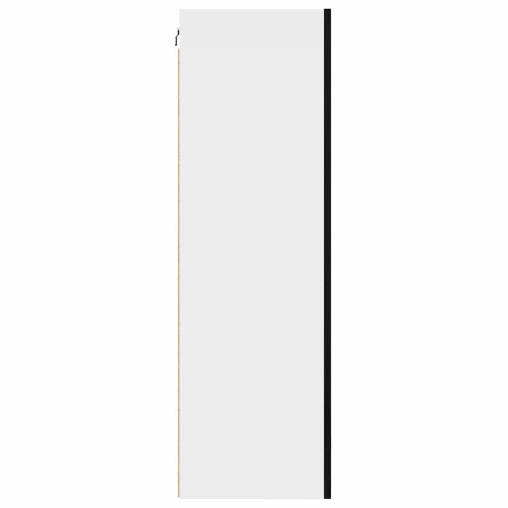 Hangkast Zwarte Eik en Wit 50 x 31 x 100 cm Bewerkt hout is nu te koop bij PeponiXL, paradijselijk wonen!