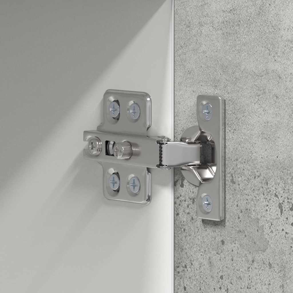 Hangkast Beton Grijs en Wit 50 x 31 x 100 cm Bewerkt hout is nu te koop bij PeponiXL, paradijselijk wonen!