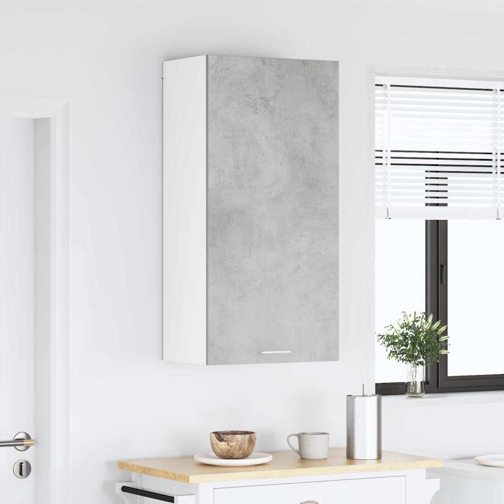 Hangkast Beton Grijs en Wit 50 x 31 x 100 cm Bewerkt hout is nu te koop bij PeponiXL, paradijselijk wonen!