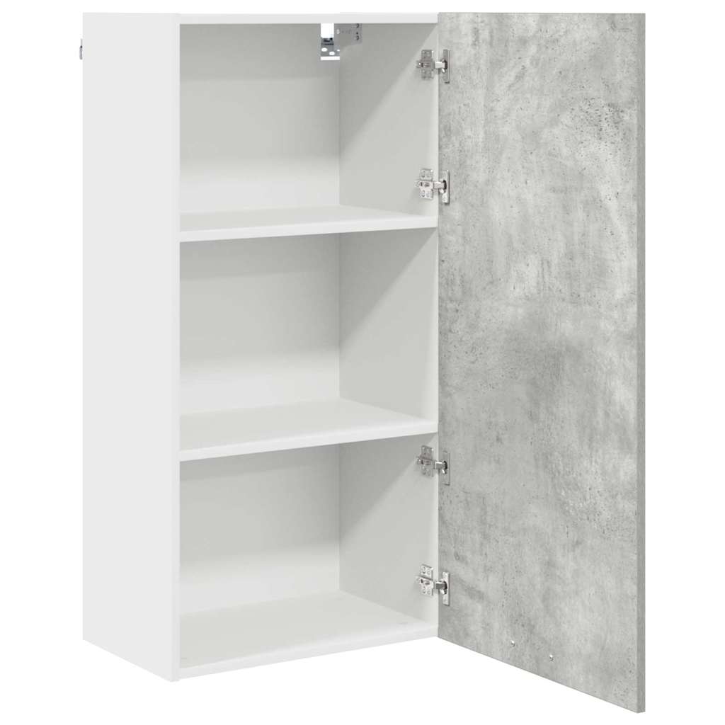 Hangkast Beton Grijs en Wit 50 x 31 x 100 cm Bewerkt hout is nu te koop bij PeponiXL, paradijselijk wonen!