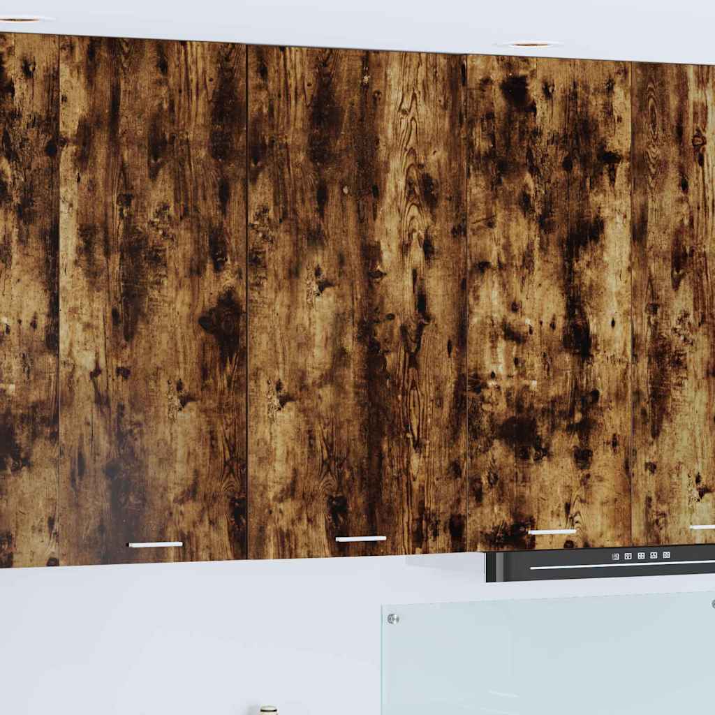 Hangkast Gerookte Eik en Wit 50 x 31 x 100 cm Bewerkt hout is nu te koop bij PeponiXL, paradijselijk wonen!