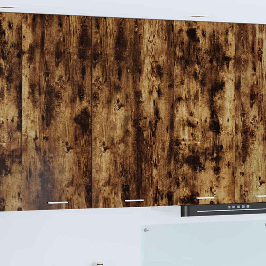 Hangkast Gerookte Eik en Wit 50 x 31 x 100 cm Bewerkt hout is nu te koop bij PeponiXL, paradijselijk wonen!