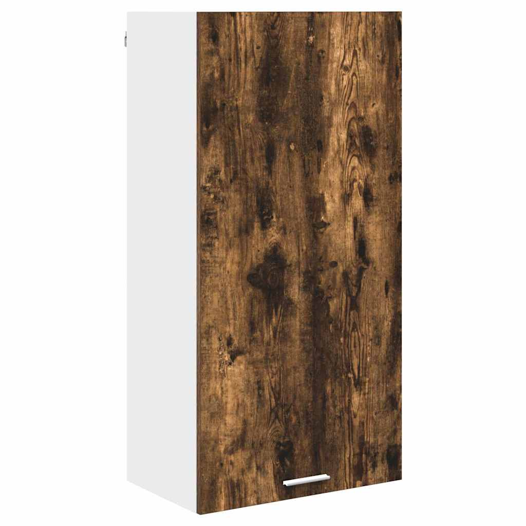 Hangkast Gerookte Eik en Wit 50 x 31 x 100 cm Bewerkt hout is nu te koop bij PeponiXL, paradijselijk wonen!
