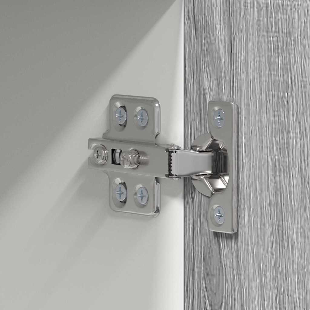 Hangkast Grijs Sonoma en Wit 50 x 31 x 100 cm Bewerkt hout is nu te koop bij PeponiXL, paradijselijk wonen!