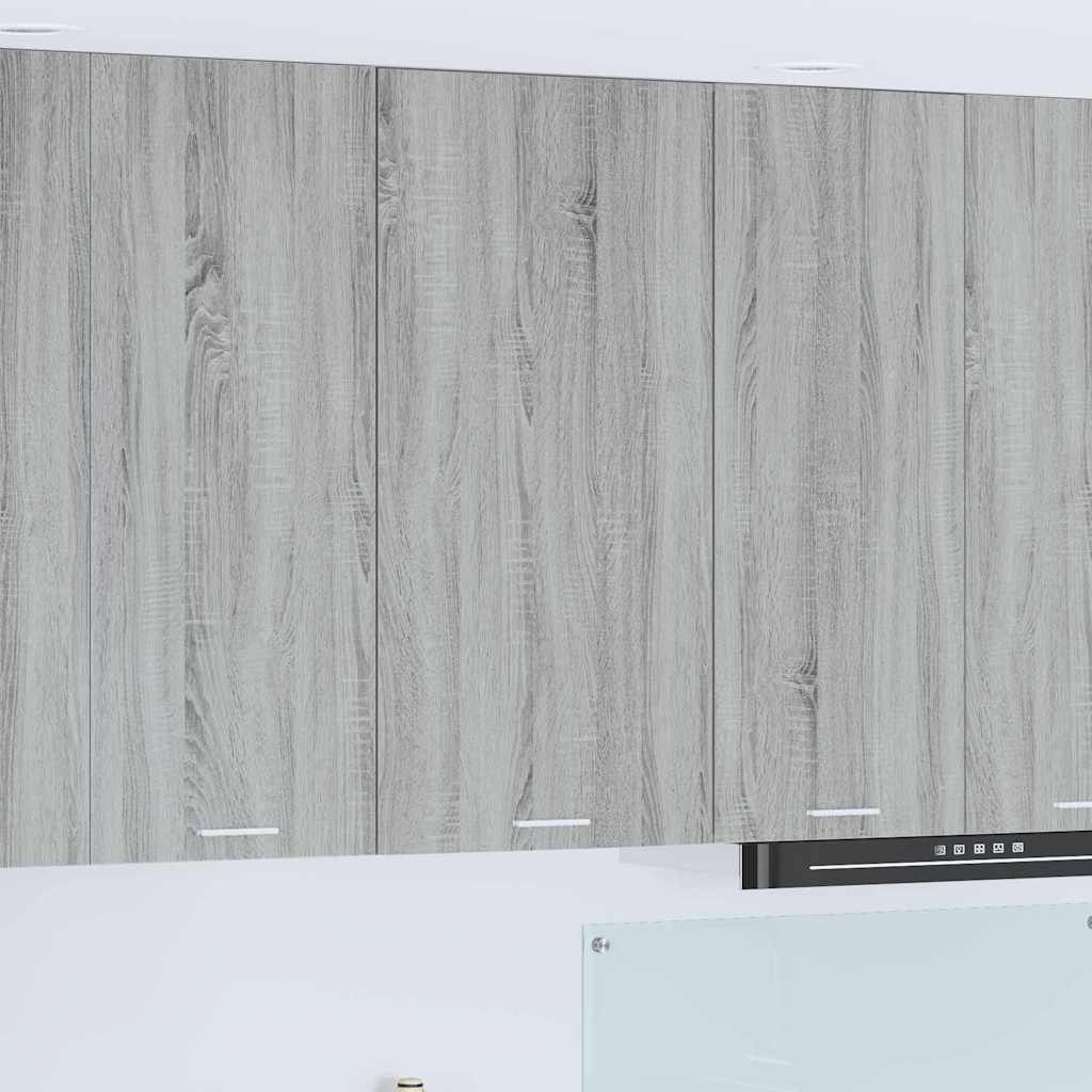 Hangkast Grijs Sonoma en Wit 50 x 31 x 100 cm Bewerkt hout is nu te koop bij PeponiXL, paradijselijk wonen!