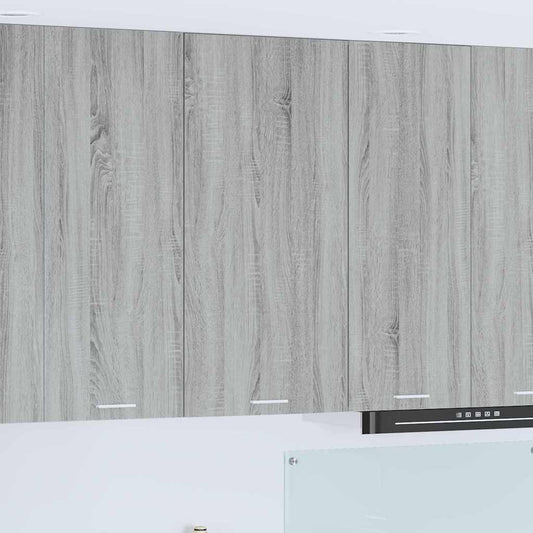 Hangkast Grijs Sonoma en Wit 50 x 31 x 100 cm Bewerkt hout is nu te koop bij PeponiXL, paradijselijk wonen!