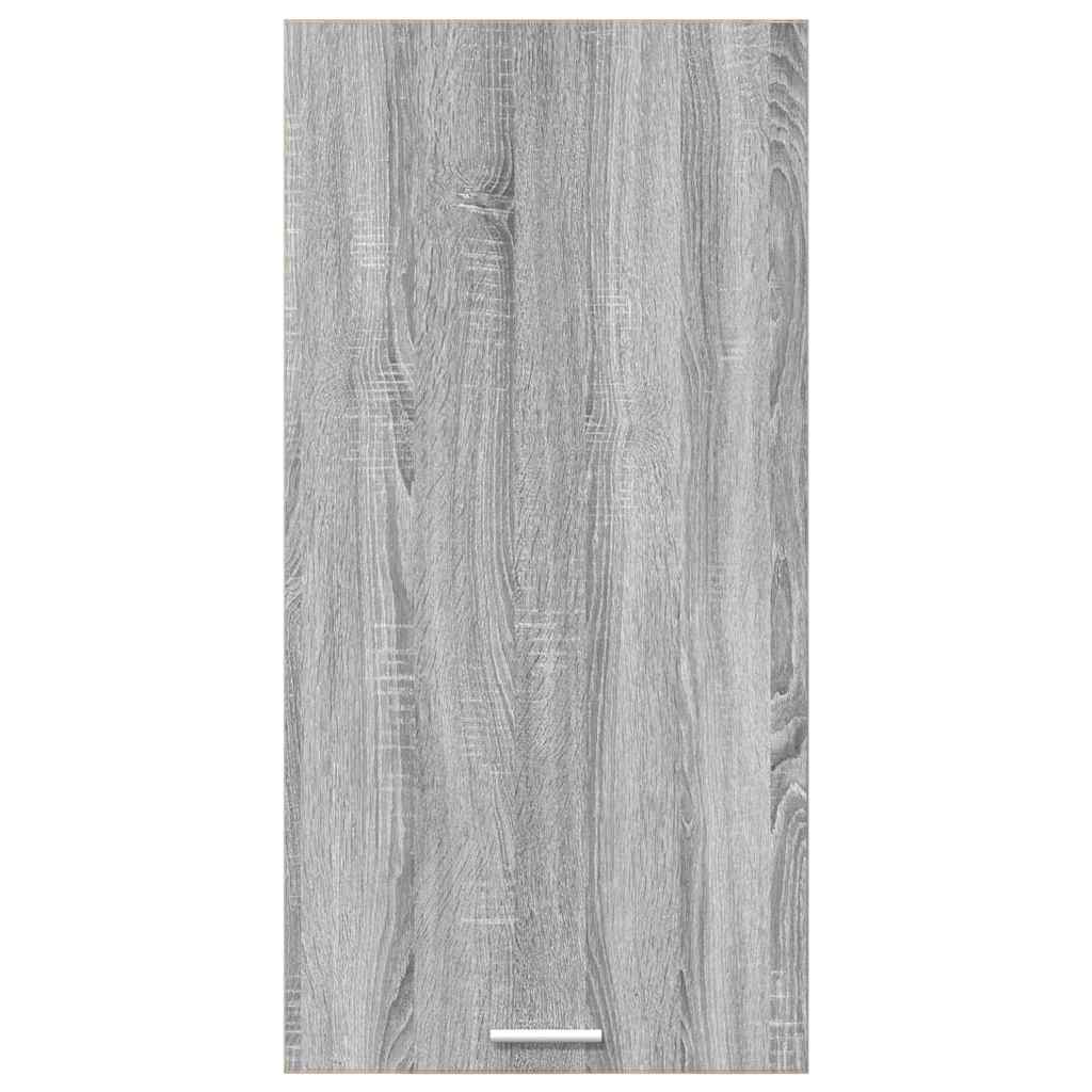 Hangkast Grijs Sonoma en Wit 50 x 31 x 100 cm Bewerkt hout is nu te koop bij PeponiXL, paradijselijk wonen!