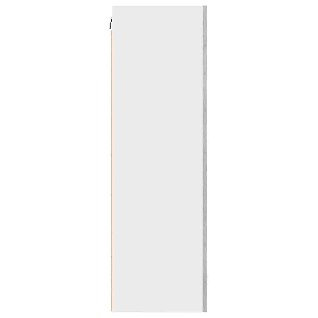 Hangkast Grijs Sonoma en Wit 50 x 31 x 100 cm Bewerkt hout is nu te koop bij PeponiXL, paradijselijk wonen!