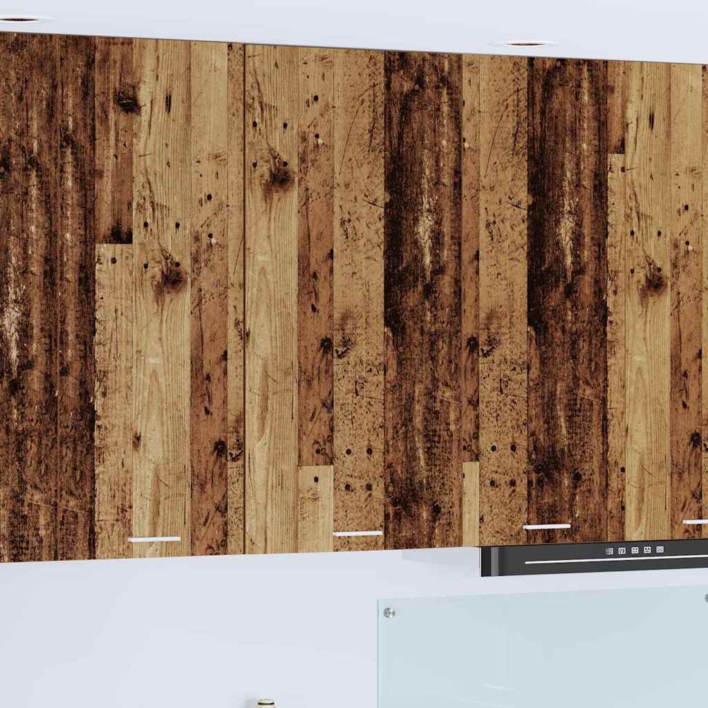 Hangkast Oude Hout en Wit 50 x 31 x 100 cm Bewerkt hout is nu te koop bij PeponiXL, paradijselijk wonen!