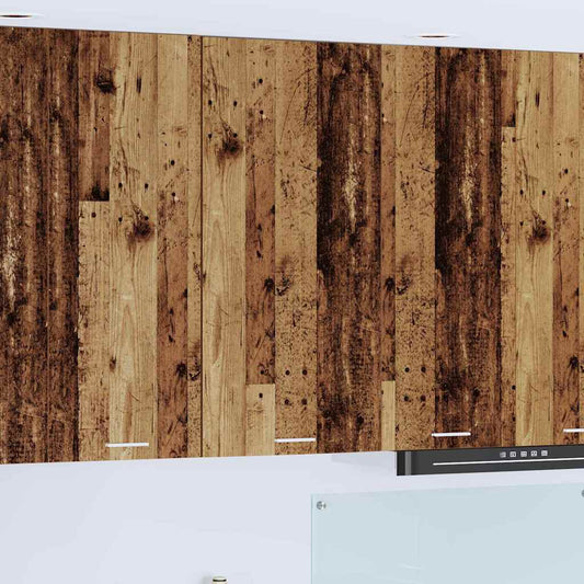 Hangkast Oude Hout en Wit 50 x 31 x 100 cm Bewerkt hout is nu te koop bij PeponiXL, paradijselijk wonen!