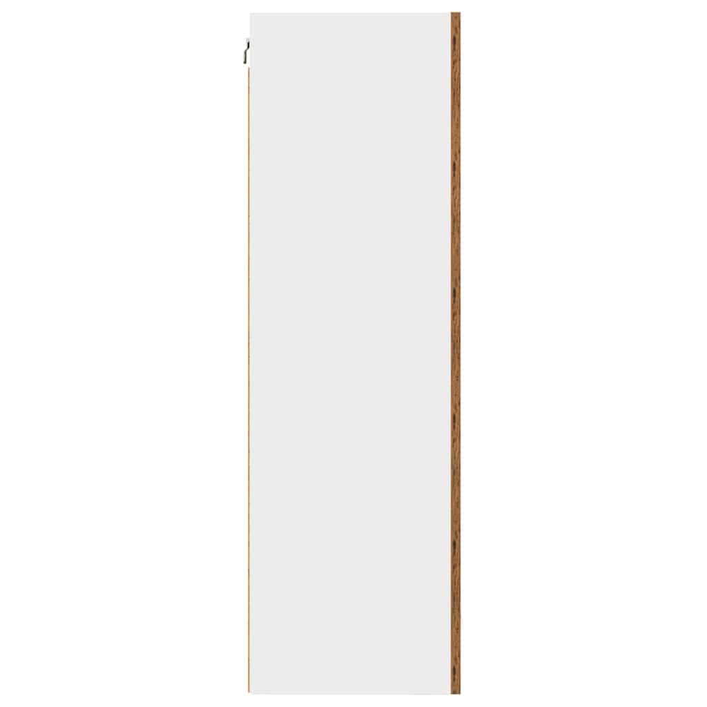 Hangkast Oude Hout en Wit 50 x 31 x 100 cm Bewerkt hout is nu te koop bij PeponiXL, paradijselijk wonen!
