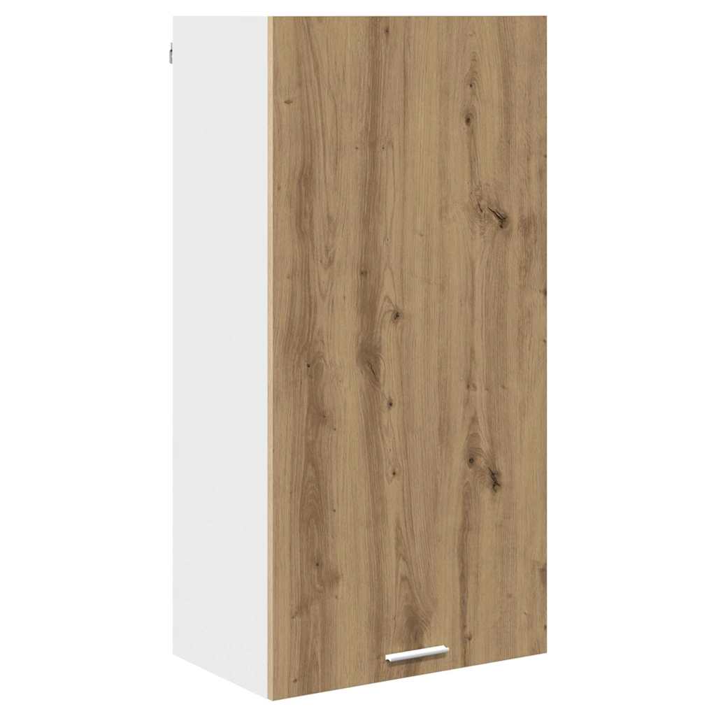 Hangkast Ambachtelijke Eik en Wit 50 x 31 x 100 cm Bewerkt hout is nu te koop bij PeponiXL, paradijselijk wonen!
